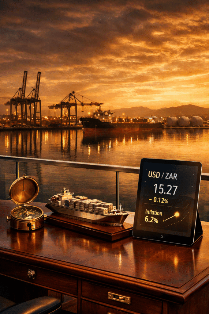 Oil, US dollar, Gold, Rand, Inflation