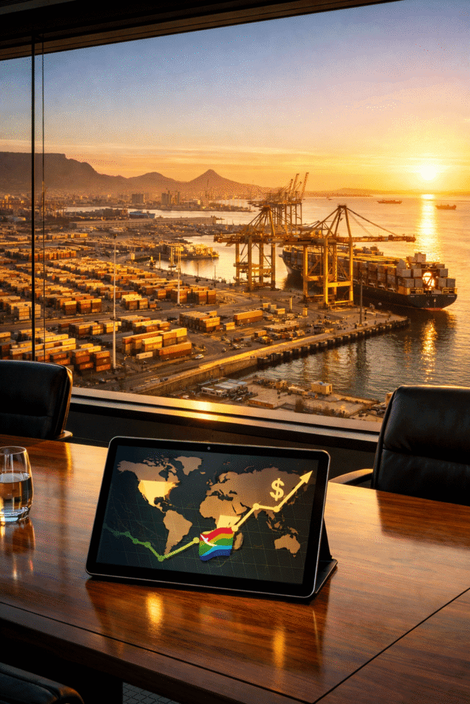 US-dollar-Rand-Gold-Exports-Imports-South-African-economy